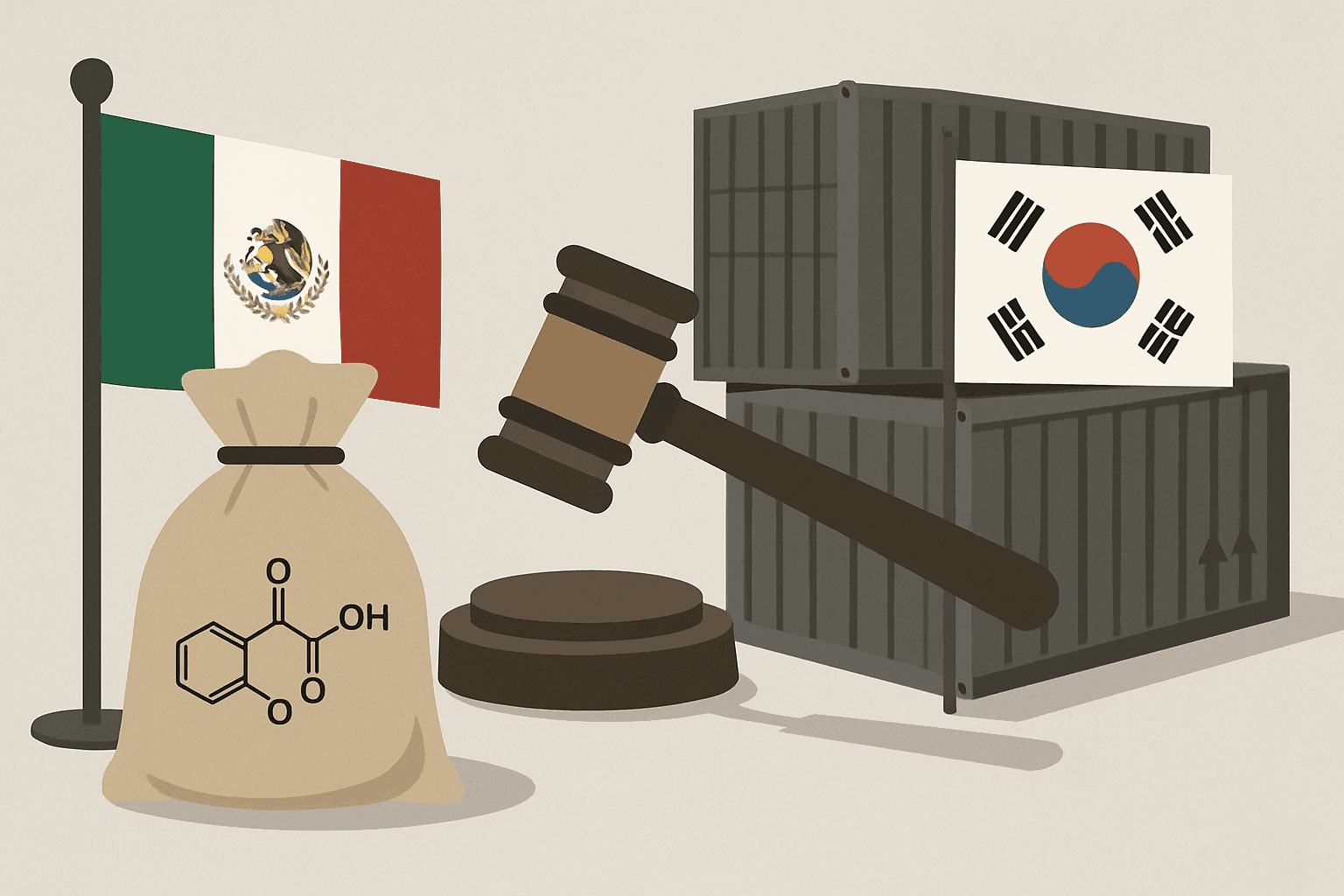 Droits antidumping sur l'acide téréphtalique en provenance de Corée et du Mexique : entrée en vigueur le 11 août 2026